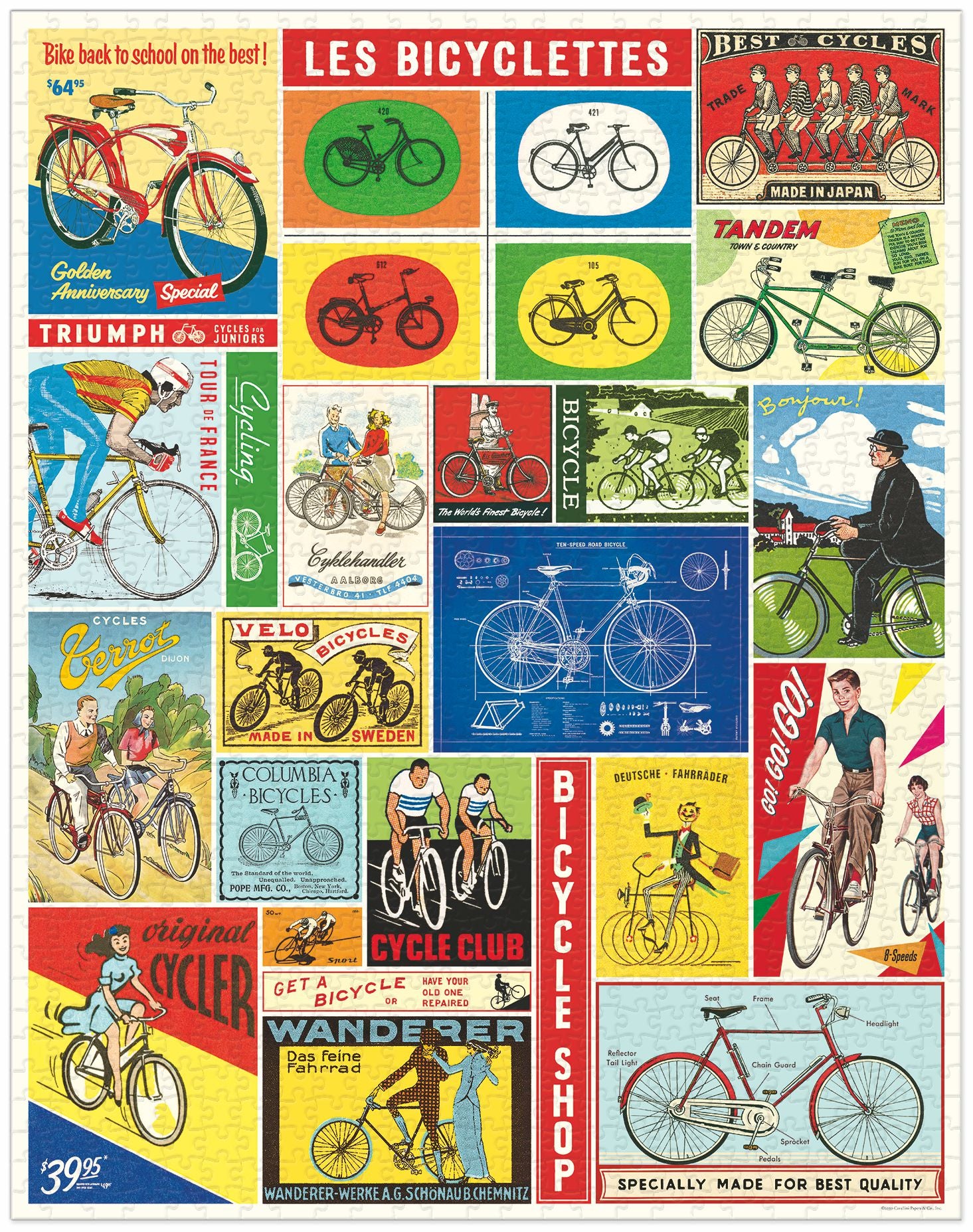 Bicycles 
Cavallini Puzzle 1000 Teile