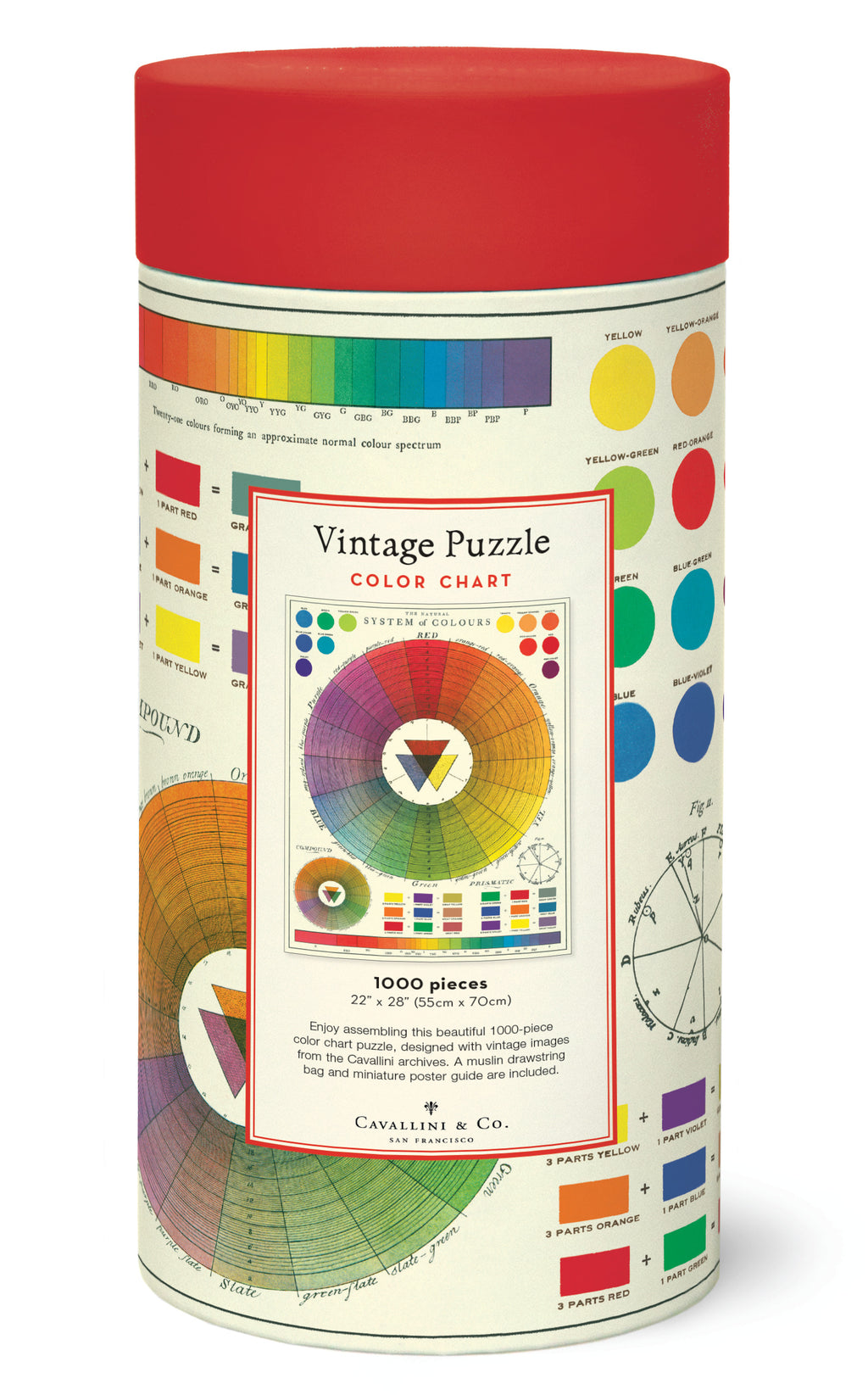 Color Chart Cavallini Puzzle 1000 Teile
