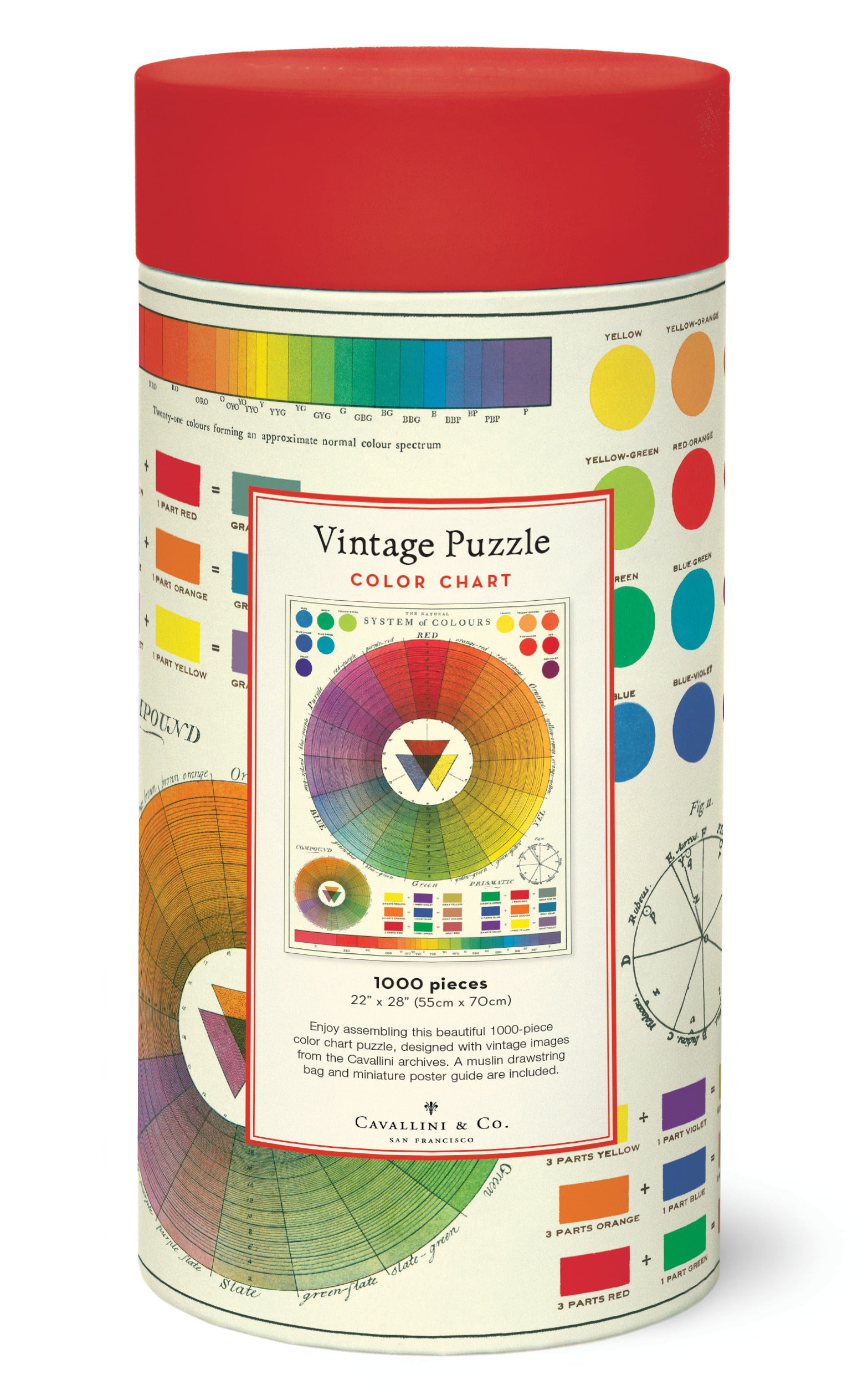 Color Chart Cavallini Puzzle 1000 Teile