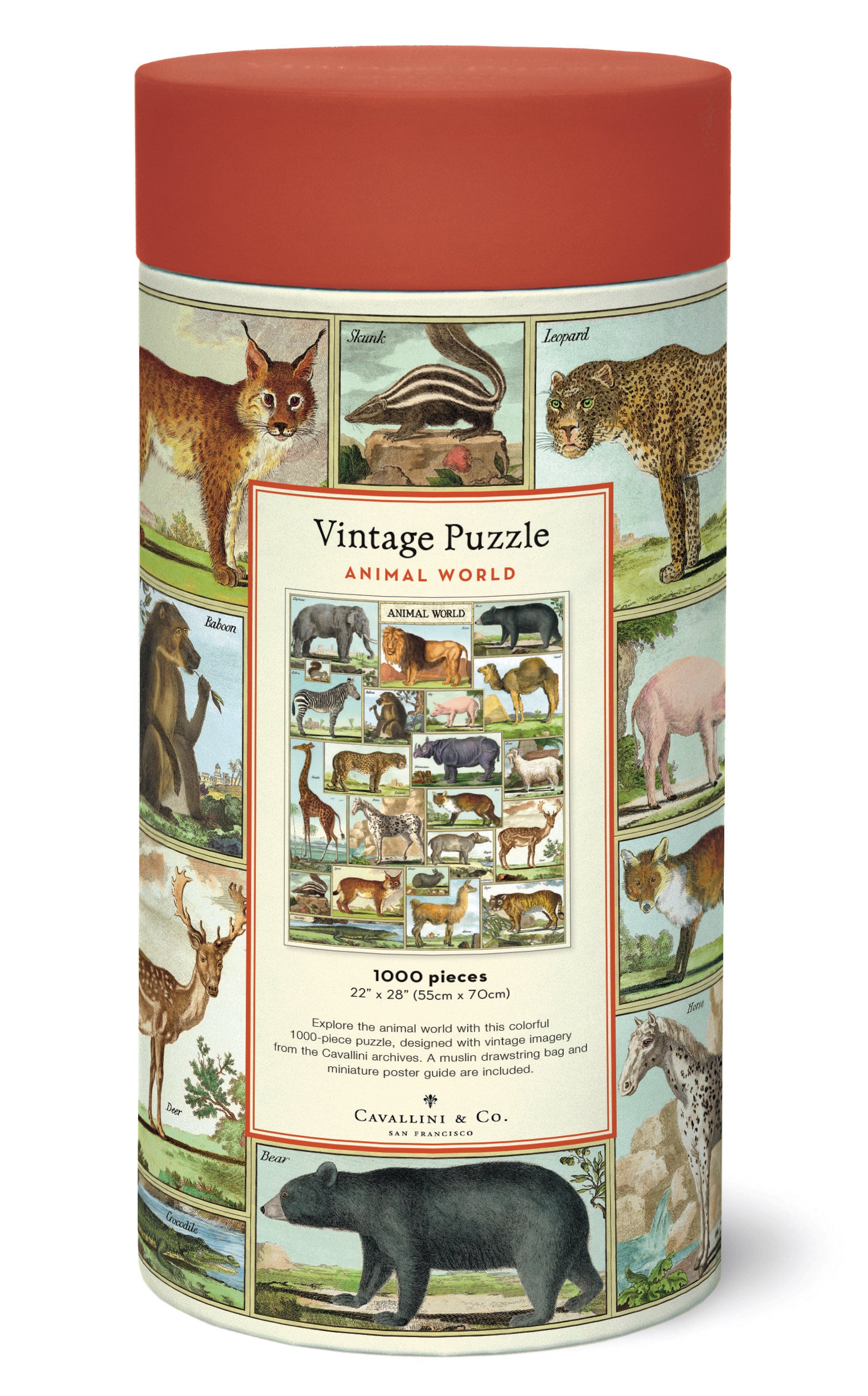 Animal World Cavallini Puzzle 1000 Teile