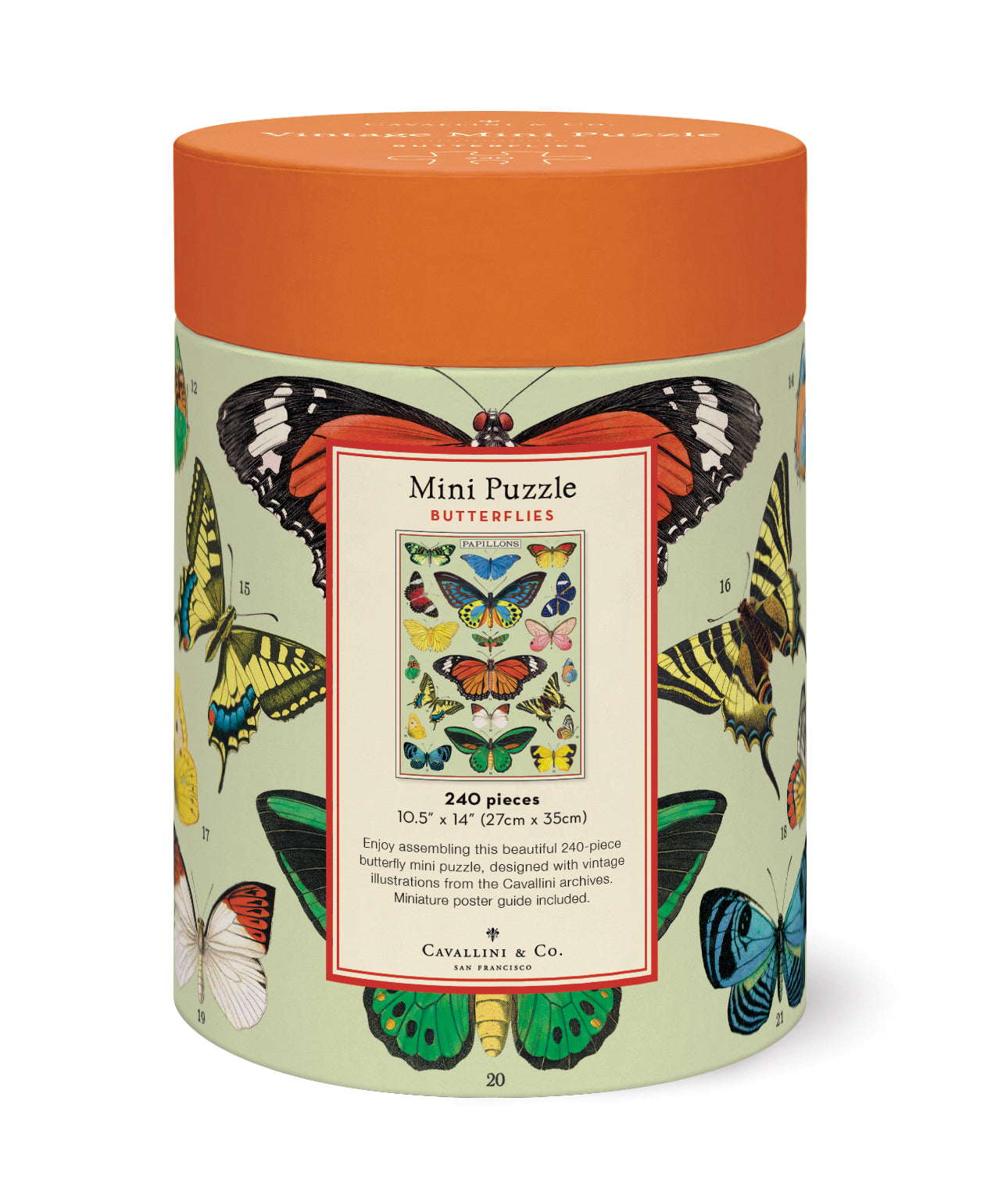 Mini Puzzle Butterflies 
Cavallini 240 Teile