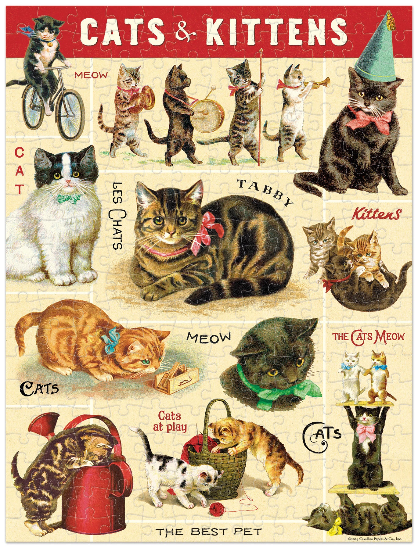 Mini Puzzle Cats 
Cavallini 240 Teile